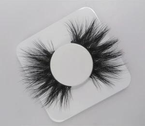 Private Label Fluffy Mink Lashes 25mm Eyelashes Long 3d Mink Eyelashes