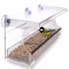 Wholesale large Clear Window Wild Bird Feeder From Tranquil Outdoors /Strong Suction cups to mount Acrylic window bird feeder