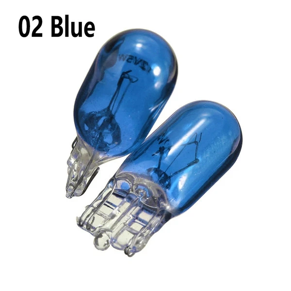 10x T10 Halogen Hidden Camera Light Bulb White Blue Amber Green Color 12v 5w 194 501 Side Wedges