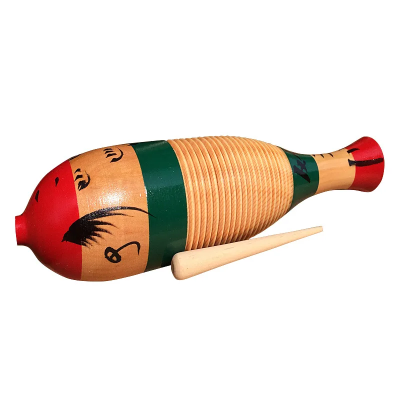 
High feedback large and small size fish frog shape musical percussion instrument 