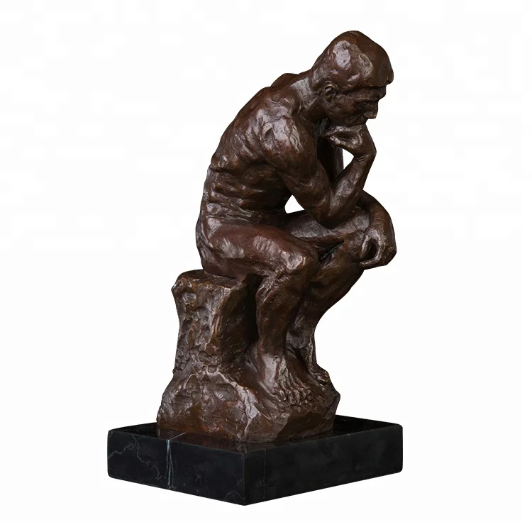 

DS-037B office decoration the Thinker Statue Figurine Collectible Vintage Classical Thinking Man Sculpture by Rodin