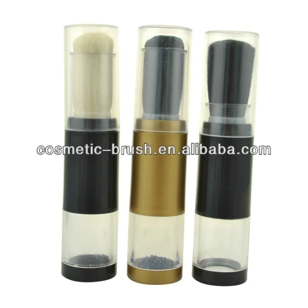 Goat Hair Powder Dispensing Brush Loose Powder Container With Brush