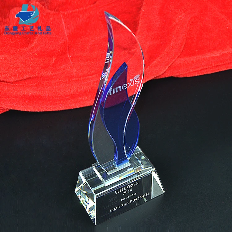 Wholesale High Quality Crystal Glass Awards Trophies For Personalized