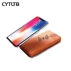 CYTLTB 3 1 Portable Wooden Wireless Power Bank