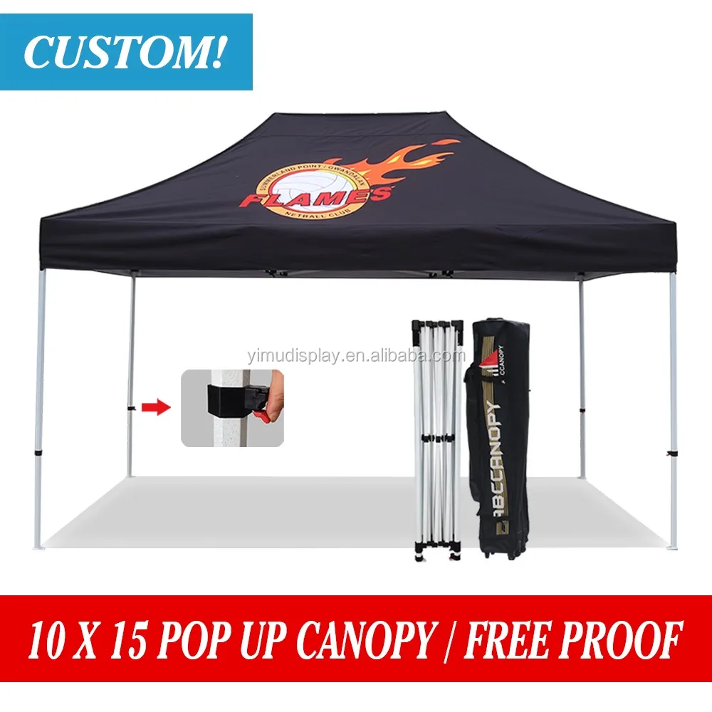10x10 custom pop up canopy tent with your logo graphics