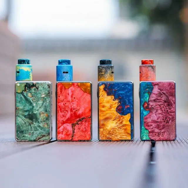 

Authentic Stab wood box mods 160w Replaceable faceplates 0.9 OLED Funky stabilize wood vape mod