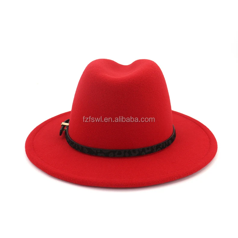 Wanita Pria Topi Fedora Dengan Kulit 