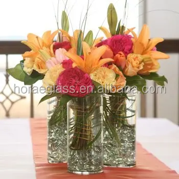 China Manufacturer Lead Free Handblown Customized Clear Glass Vase