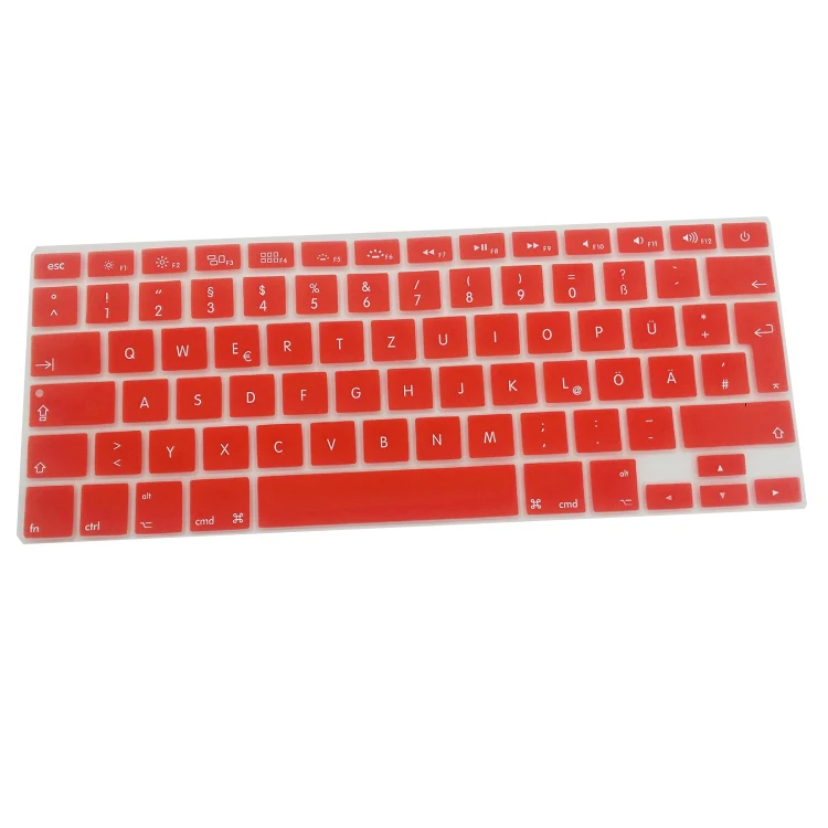 

Custom Colorful EU Version German Silicone Keyboard Cover Skin Protector for Macbook Air Retina Pro