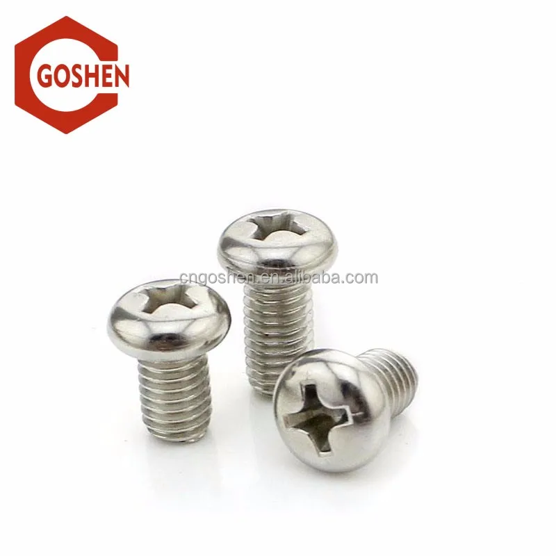 
ansi b-18.6.3 cross recessed round head machine screw 