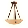3 light chandelier in burnt copper finish with suspended autumn sunset glass 16" bowl CH0050-16ASBCP
