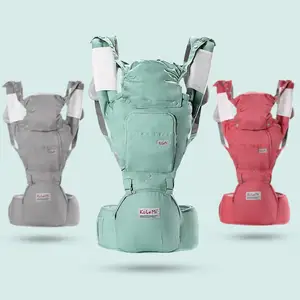 Image of Cute Baby Carrier Breathable Baby Pouch for Infant Kid Front Facing Baby Hipseat Sling Wrap Carrier