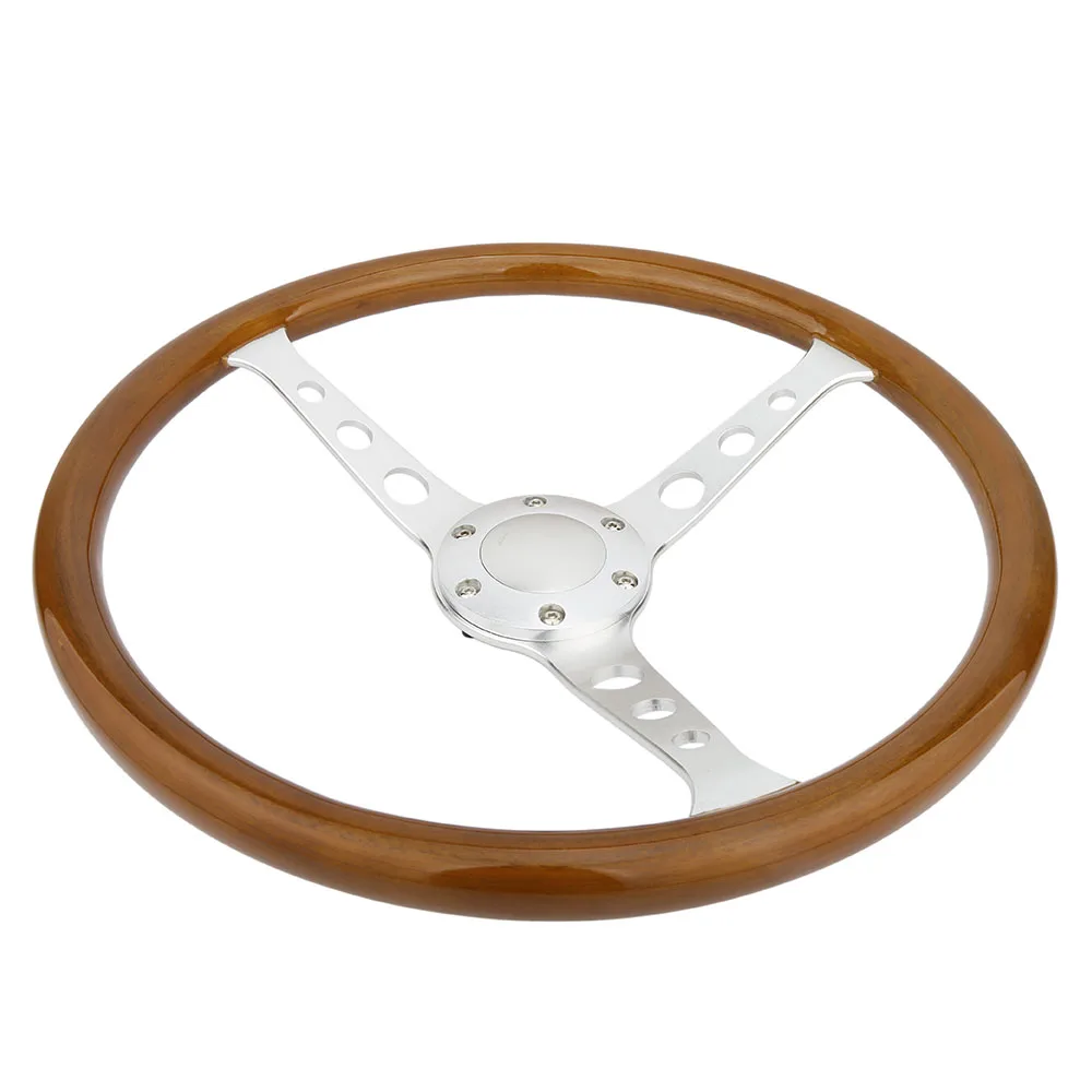 380mm Deep Dish Classic Wood Material Steering Wheel,Car Accessories