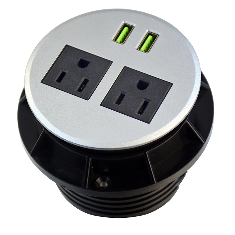 High quality Safety concealed mounted furniture Round power outlets