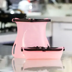 Image of Products Ecofriendly Storage Bags, 2019 New Reusable Silicone Food Bag 4 Set, Silicone Ziploc Bags
