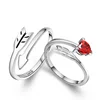 K18 Couple jewelry plain silver arrow heart love couple bands by Moyu