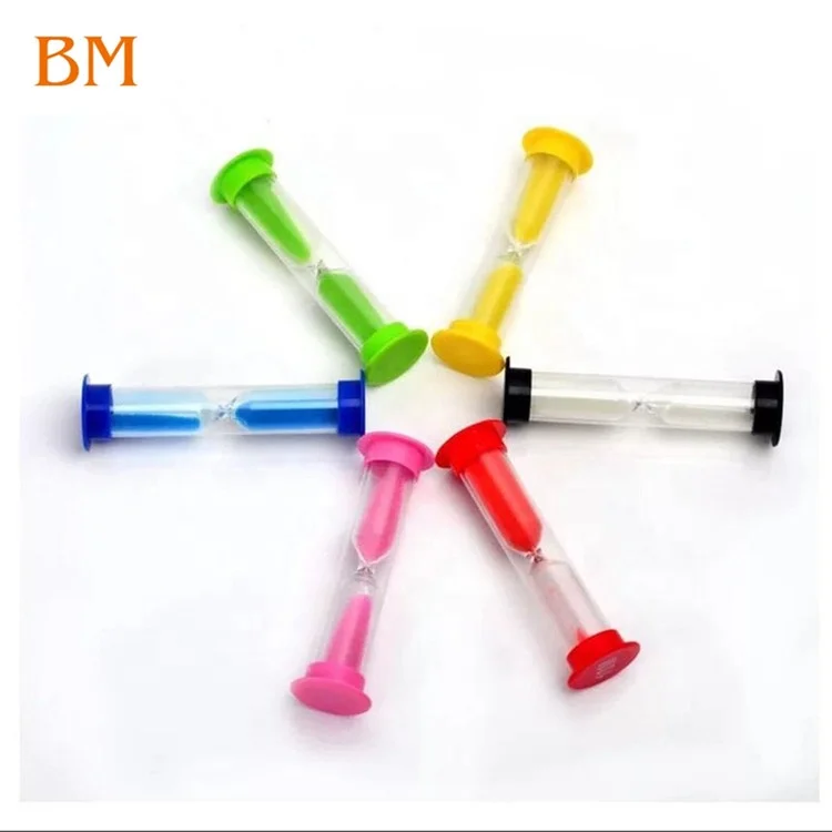 Wholesale colored sand timer baby playing timing hourglass Mini sand clock timer  1 2 3 5 10 minute
