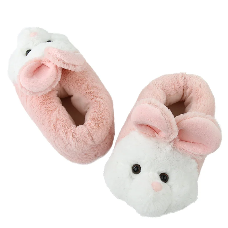 Bunny Rabbit Design Home Slippers For Women Fur Furry House Shoes ...