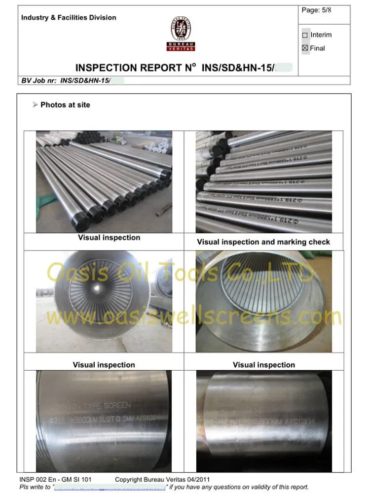 13 3/8" Stainless Steel 304L Reinforced Wire Wrapped Well Screens for Borehole Drilling