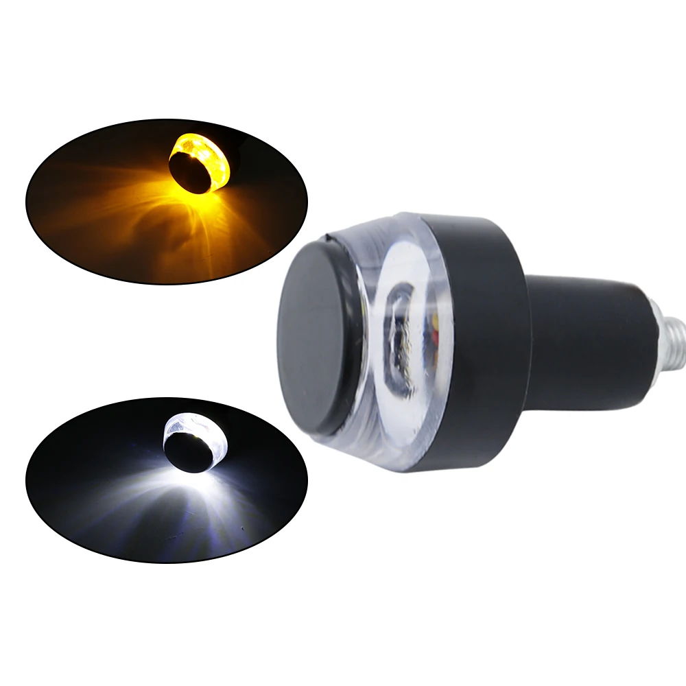 

Motorcycle lighting system amber white auxiliary led lights motorcycle led turn signal lights for 22mm handlebar grip