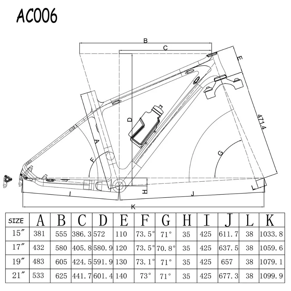 26er mtb frame