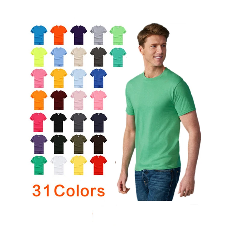 

100% Cotton apparel Basic Custom printing oem logo plain blank men T Shirt, Multi