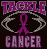 Tackle Cancer Breast Cancer Ribbon Awareness Rhinestone Transfer