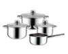 9Pcs Stainless Steel 201 Cookware Sets Kitchen Cooking Pot Set