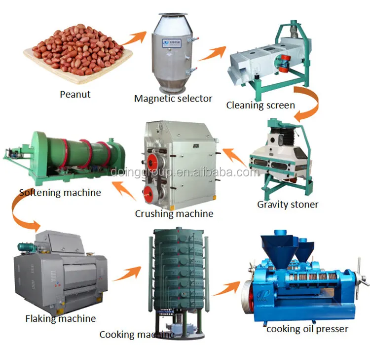 Capacity Optional Vegetable Oil Production Machine Line For Processing Various Kinds Cooking Oil