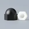 Black White Nylon Plastic Hex Cap Dome Nut DIN1587