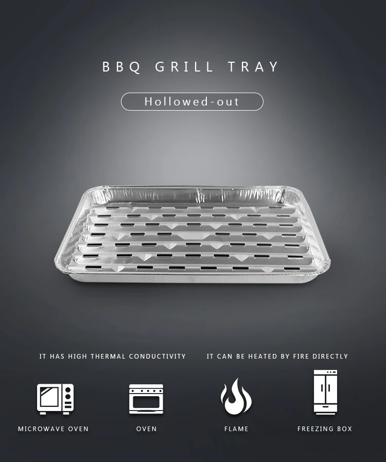 Bbq Grill Pan With Hole Disposable Food Roasting Tray Buy Food