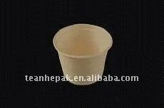 
140ml 100% biodegradable disposable unbleached wheatstraw cup 