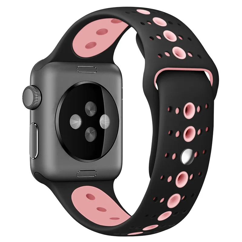 

Best Buy 10 Colors Available Sport Soft Rubber Silicone Watch Strap Band for Apple Watch 38mm 40mm 42mm 44mm