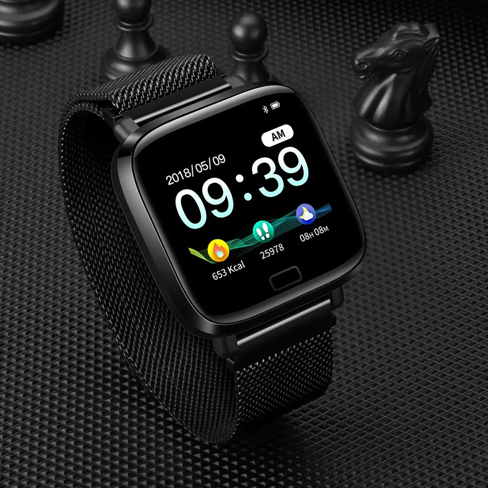 

steel mesh band Fitness Smart bracelet with blood pressure blood oxygen smart watch heart rate monitor bracelet watch