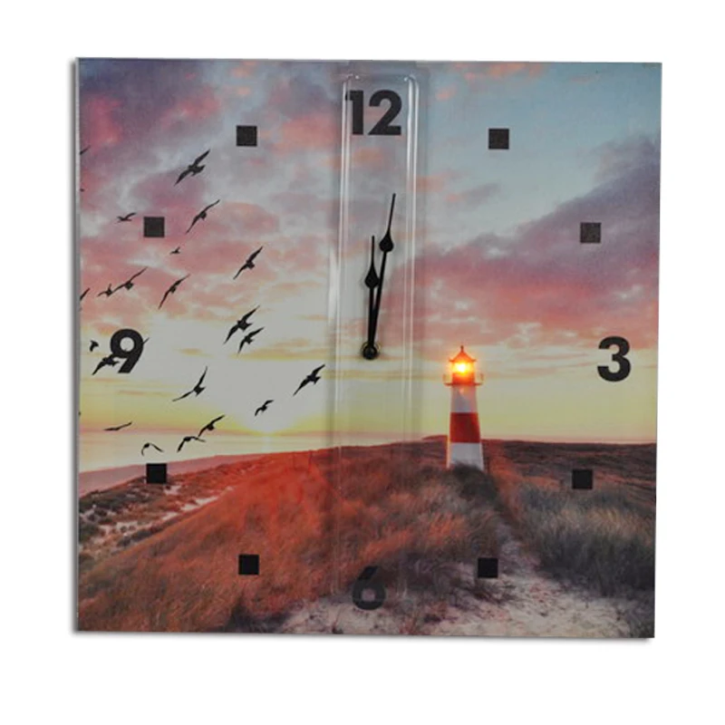 

Customer Photo print on LED canvas wall clock for home decor