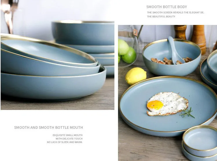 Luxury Hotel Restaurant Crockery Tableware Daily Use Ceramic Dish Plate