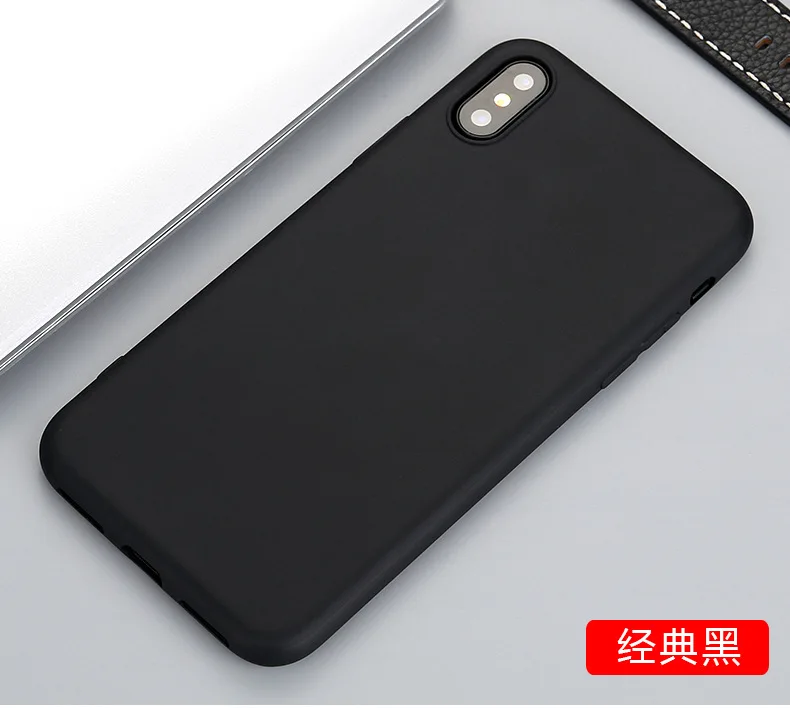 

for iphone 6S 7 8 plus X TPU Back Cover protector case, Red black blue white
