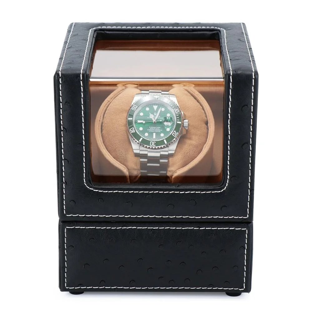 

2019 Driklux Ostrich leather Black Wooden Single Watch Winder