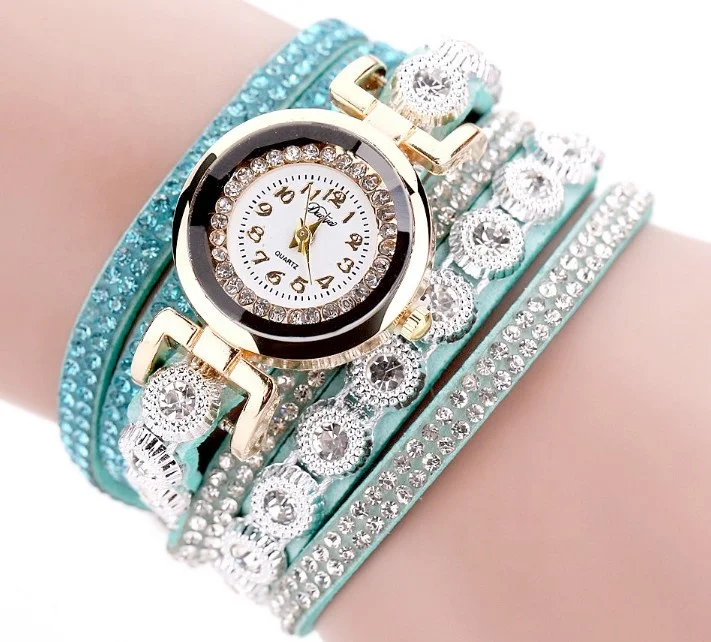 

Luxury Eiffel Tower Crystal Classic Gemstone Bracelet Wrist Watch Women Ladies, Customized