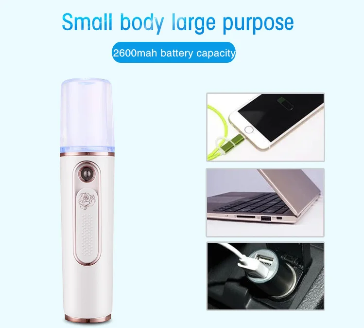 rechargeable mist nano facial sprayer; nano sprayer; nano facial mist spayer with power bank