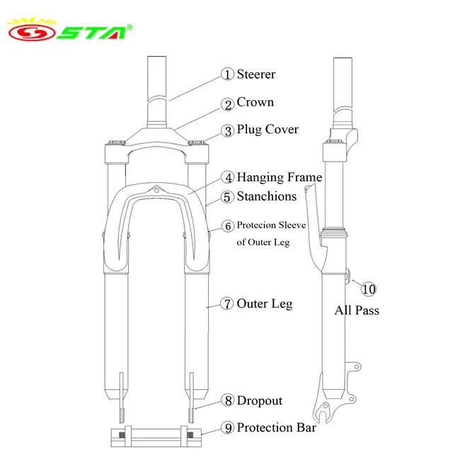 Coil Spring Bicycle Front Suspension Fork Buy Front Suspension Fork