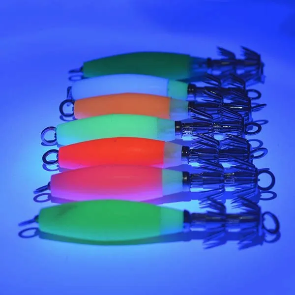 8cm/9cm Fishing Lure Squid Jig Rig Luminous Squid Jig Led Light Fishing