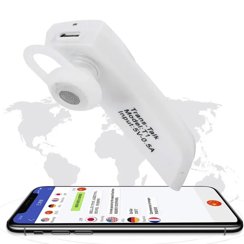 

Translator Earphone Business Mobile Phone Headset Portable BT5.0, Intelligent Real-Time Translation