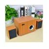 USB 2.1 classic woofer wired subwoofer stereo sound wooden combination speaker design for computer