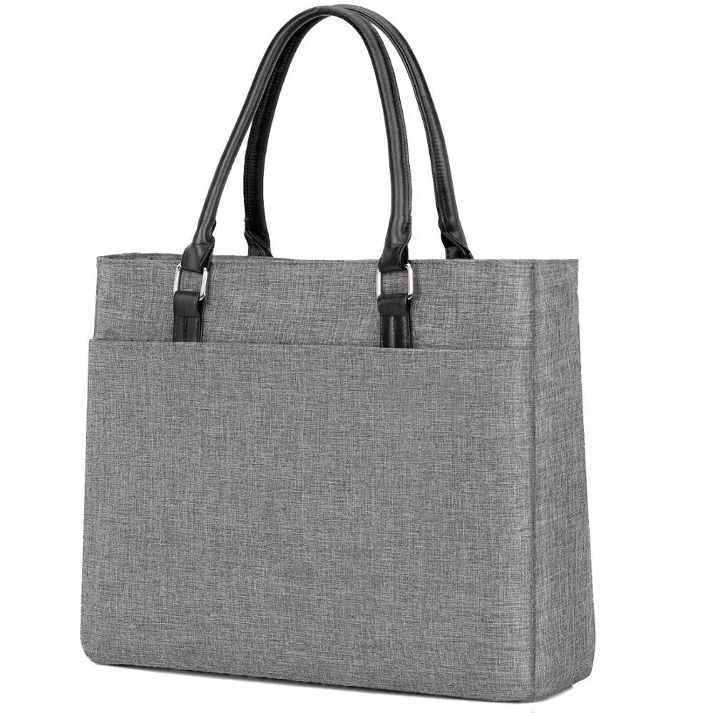 

Nylon Multifunctional Classic Travel Office Handbag Women Laptop Tote Bag, Gray, customized color is available