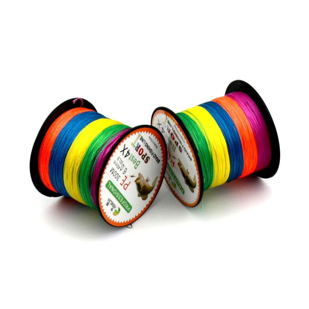 高强度耐磨 300 m pe 4 线 5 色混合编织钓鱼线 - buy pe 编织钓鱼线,