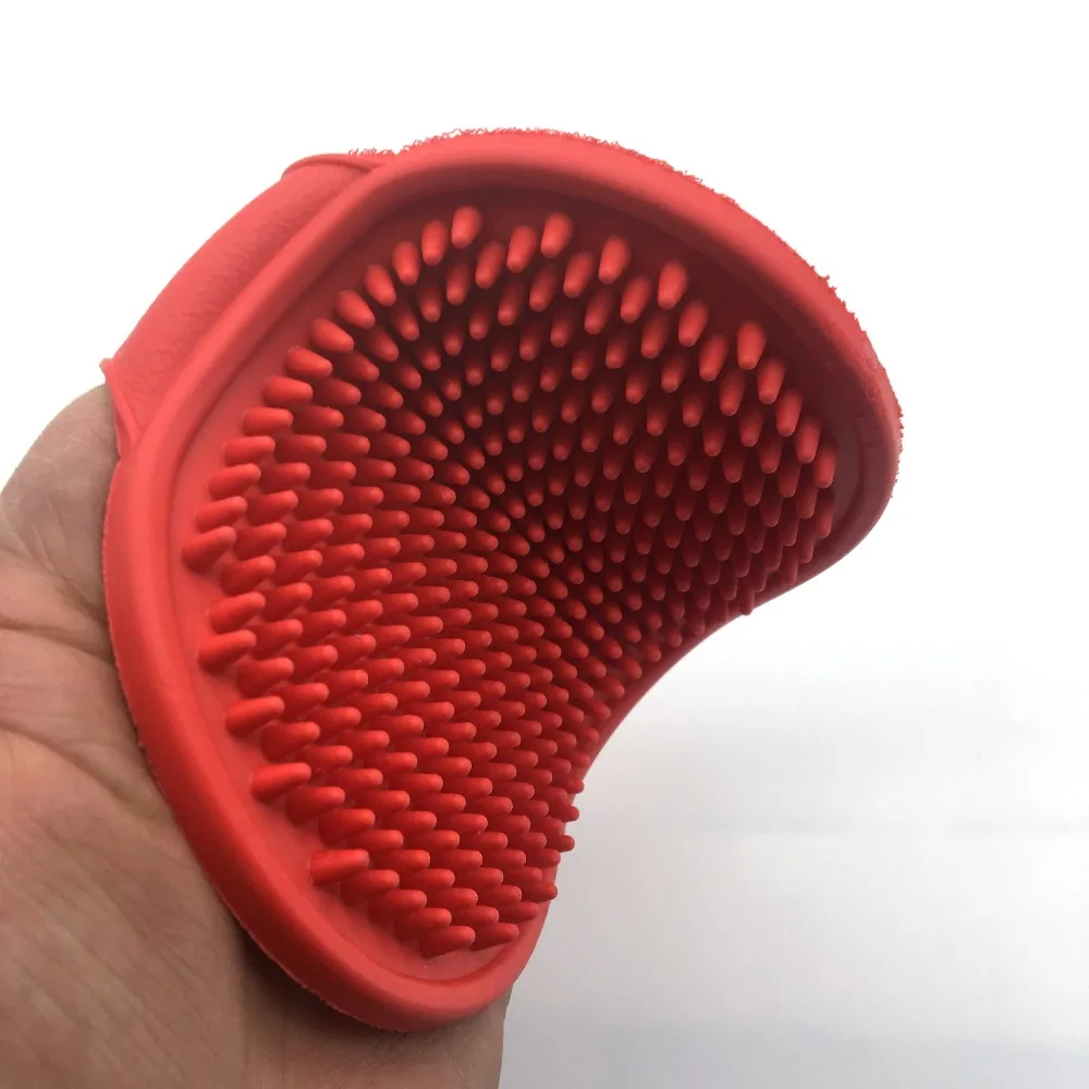 Assorted Color Soft Pet Dog Rubber Animal Bath Comb Brush For Massaging