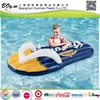 ISO factory testing wholesales eco-friendly swimming logo imprint pvc water play mattress pool floating inflated flip flops