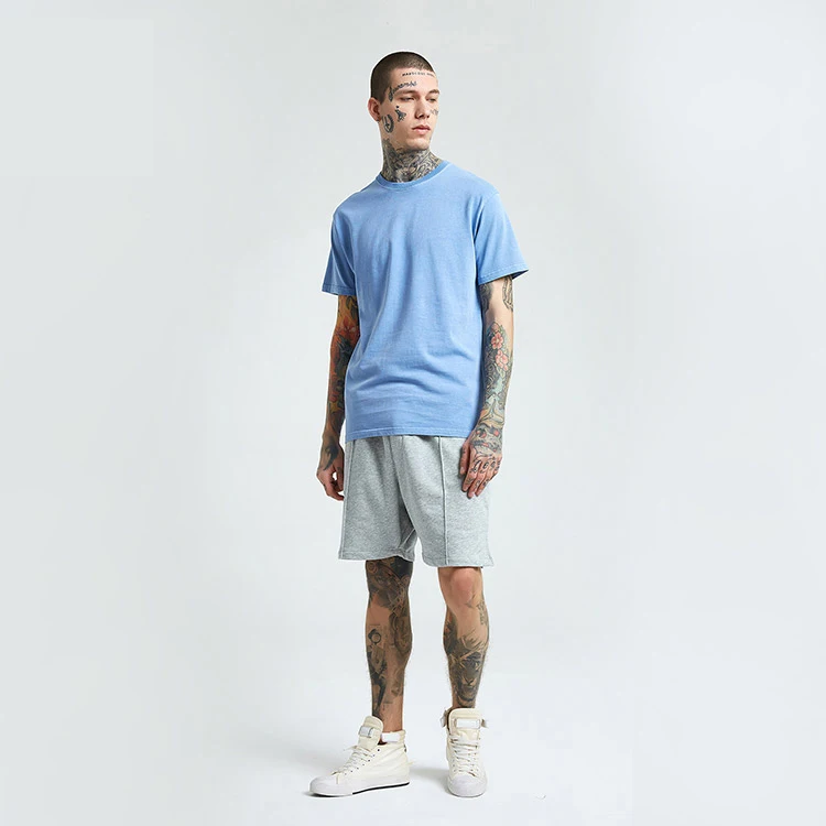 

High quality in stock summer basic color blank heavy weight 100% cotton t shirt men, N/a