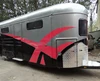 2 horse straight load customized horse float,extended horse trailer for big horses, Chinses imported horse floats